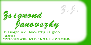 zsigmond janovszky business card